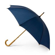 Cane umbrella with curved wooden handle and grip picture