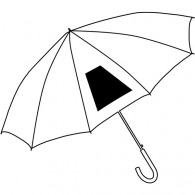Automatic wooden umbrella with swan neck handle picture
