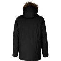 Quilted parka with detachable faux fur hood picture