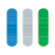 Daily pill dispenser with sliding lid