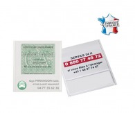 Insurance sticker pocket + personalisation cartridge