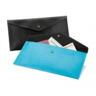 Envelope-like pouch in coloured imitation leather