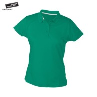 Women's technical polo shirt micropolyester short sleeve