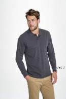 Men's long sleeve pique polo shirt - PERFECT LSL MEN - 3XL
