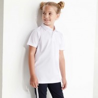 Technical polo shirt in short sleeves, knit collar with 3 button placket MONZHA (Children's sizes)