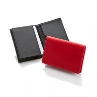 Business card holder in coloured leatherette