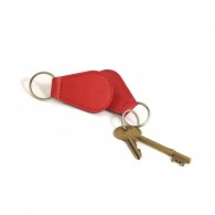 Drop key ring in imitation leather in colourful imitation leather