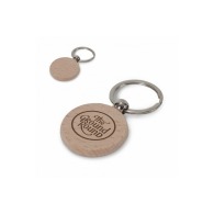 Round wooden key ring