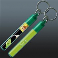 Key ring with floating liquid insert