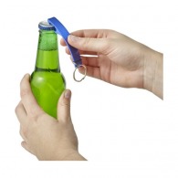 Key ring with bottle opener in aluminium.
