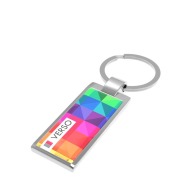 Rectangle doming key ring