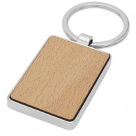Mauro rectangular key ring made of beech wood