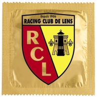 Condom with direct printing on package picture