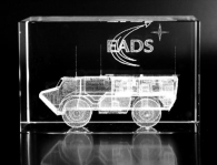 Glass paperweight - rectangle picture