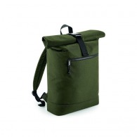 Recycled Roll-Top Backpack - Backpack with roll-up closure made of recycled materials