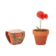 RED POPPY - Poppy seed pot