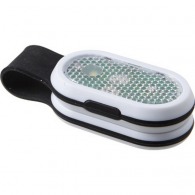 Plastic reflector with white and red LEDs