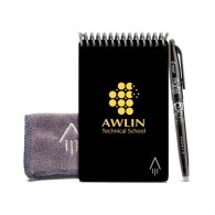 Reusable notebook with pen and microfiber a6