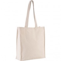 Shopping bag with thick cotton gusset