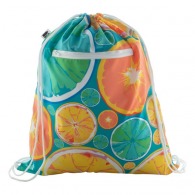 Four-colour process pool bag with zipped pocket