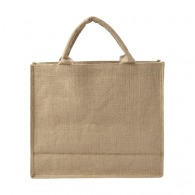 Jute shopping bag with short handles