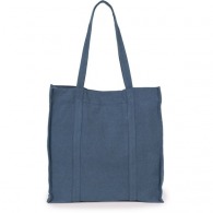 Hand-woven canvas shopping bag