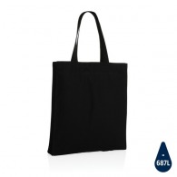 Recycled cotton bag with removable bottom impact aware
