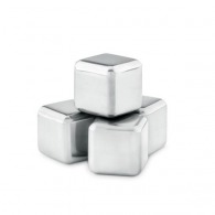 Set of 4 stainless steel ice cubes