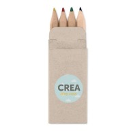 Set of 4 mini coloured pencils picture