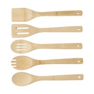 Set of 5 bamboo utensils