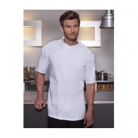 Short-Sleeve Throw-Over Chef Shirt Basic - Short-sleeved kitchen shirt