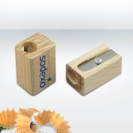 Simple pencil sharpener made of certified sustainable wood