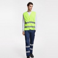 SIRIO - Fluorescent safety waistcoat, high visibility