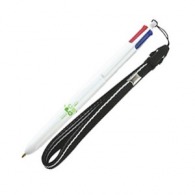 4 colour bic pen with neckband