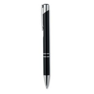 Metal pen with push button