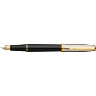 Prelude Fountain Pen - Black/Gold/Chrome
