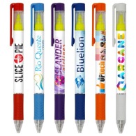 Full color print pen with highlighter and grip