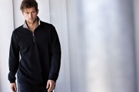 Trucker zip neck sweatshirt kariban