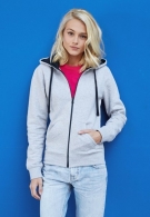 Women's zip-up hooded sweatshirt
