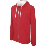 Sweatshirt with zip and contrasting hood picture