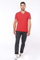 Quilted V-neck T-shirt 