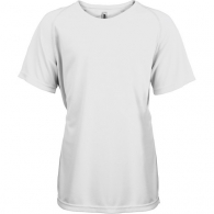 Children's short sleeve sports T-shirt - White