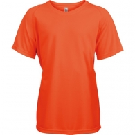 Children's short-sleeved sports T-shirt - Fluo orange