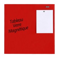 Display-Writing Board Glass Magnet 40x60cm Red