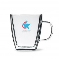 25cl double wall glass cup
