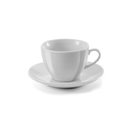 Porcelain coffee cup with saucer