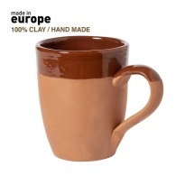 Curved clay cup
