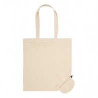 Foldable tote bag in organic cotton