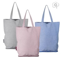 Foldable tote bag in recycled cotton