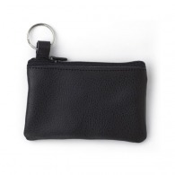 Leather key case with zip